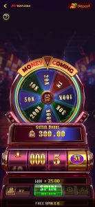 HA7 Game Money Coming prize wheel and Gullak Bonus slot game